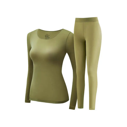 2 Pieces Women Thermal Underwear Trousers Suit Skin Care Clothes Autumn Clothes Seamless Thermo Clothing Top Tights