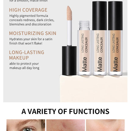 Lakerain Hydrating Radiant Concealer Liquid Foundation Texture High Coverage Long-Lasting Oil Control Hydrating Skin Concealer