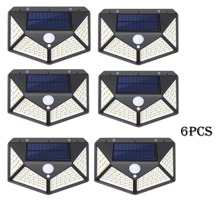 1-12 Pack Solar Lights Outdoor 100 LED Wall Lamp Motion Sensor Lights Waterproof Solar Street Light for Garden Porch Yard Garage