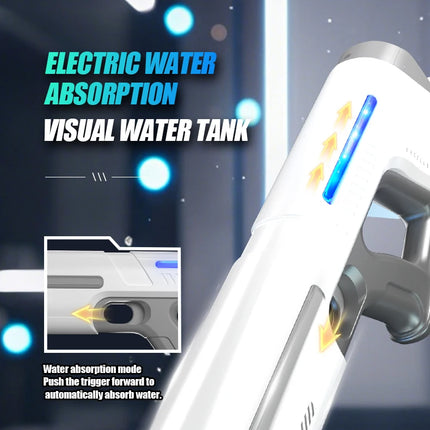 Electric Automatic Water Storage Gun Toys Portable Children Summer Beach Outdoor Fight Fantasy Spray Gun Toys Boy Kid Adult Game