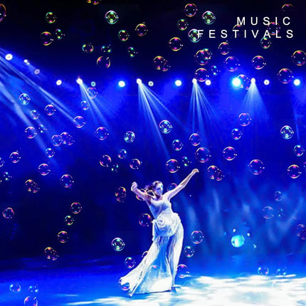 90W Bubble Machine RGBW Audience Stage Effect DJ Bubbles Spraying Moving Head Height 10-15M DMX512 for Wedding Club Disco Party