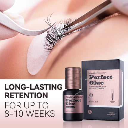 Damman Lash Gule for Eyelash Extension Low Stimulation Lash Extension Glue Professional Eyelash Glue Retention time 8-10 Weeks