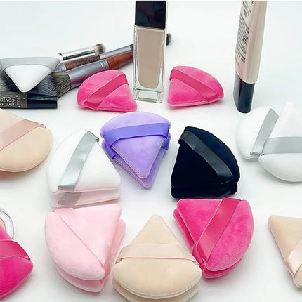 New 10/20Pcs Triangle Velvet Powder Sponge Cosmetics Flours Mini Face Makeup Washable Light Weight Makeup Tool FP03