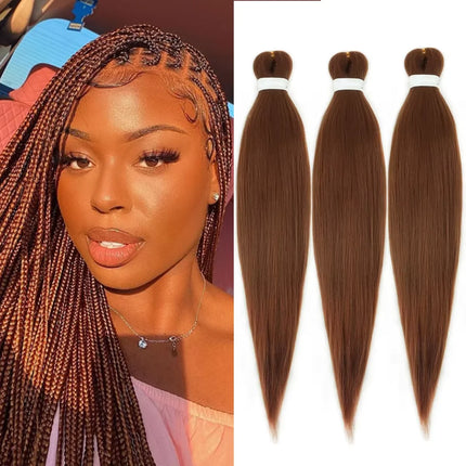 Pre Stretched Braiding hair Soft Yaki Synthetic Crochet Hair Jumbo Easy Braids Extension EZ  Hair Bundle