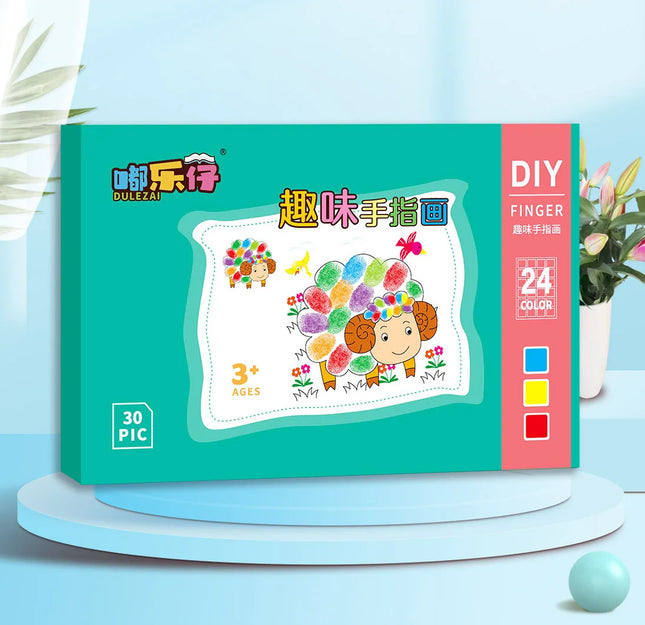 Children Finger Painting Set Baby Montessori Toys Creative DIY Toddler Finger Drawing Books Kids Learning Educational Toy Gifts