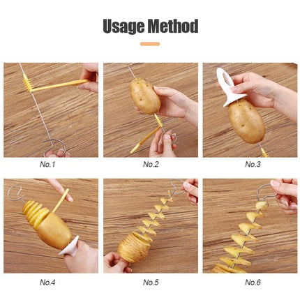 Whirlwind Potato Spiral Cutter Potato Tower Making Machine Vegetable Slicer Creative Vegetable Tools Kitchen Accessories Gadgets