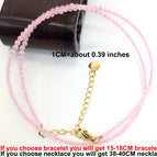 Pink crystal / 38-40CM necklace