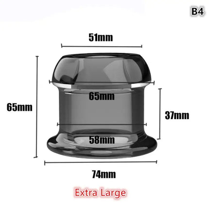 Transparent Hollow Speculum Anal Beads Butt Plug withStopper Expander Tunnel forAnus Dilation Peeking Adult Toy for Women MenGay