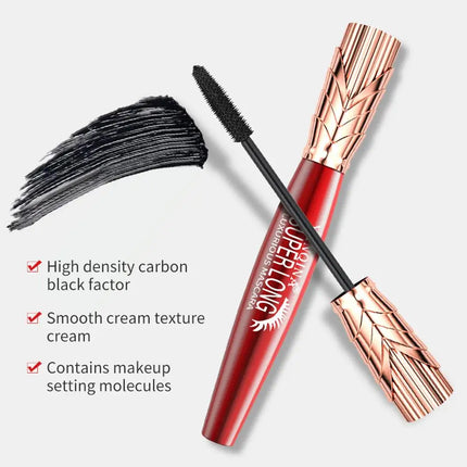 4D Mascara Waterproof Extra Volume Long -lasting Hyper Lengthening Eyelash Non-smudging Eyelashes Black Mascara