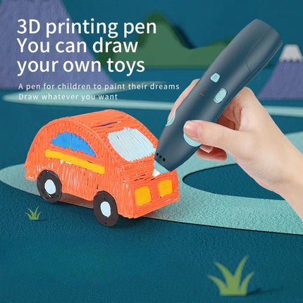 Low-Temp Safe 3D Printing Pen for Kids Cordless Wireless Design with PLA Filament Burn-Free 3D Pen Art Toy for Birthday Gift
