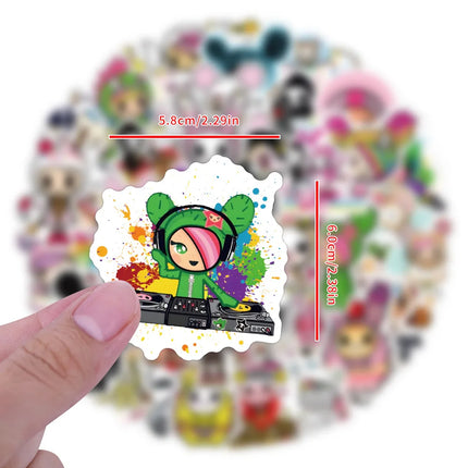 50PCS Tokidoki Cartoon Stickers Graffiti Stickers DIY Diary Phone Case Handmade Scrapbook Aesthetic Stickers