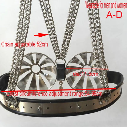 New 3 Colors Stainless Steel Women Adjustable Chastity Bra Lock Female Chastity Device Breast Protection Roleplay Sex Toys