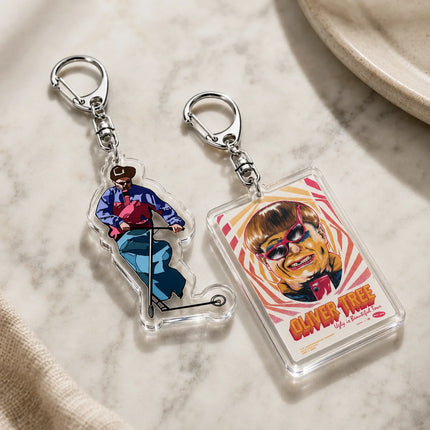Singer Oliver Tree Keychain for Accessories Bag Charm Ugly Is Beautiful Boy Music Key Chain Ring Jewelry Friends Gifts