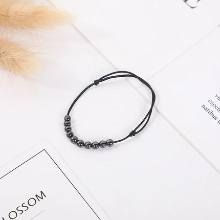 Magnetic Weight Loss Effective Anklet Bracelet Black Gallstone Hematite Stimulating Acupoints Therapy Arthritis Pain Relief