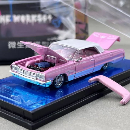 FineWorks 1/64 Impala HZ Exhibition Limited Edition Jumping Car  Painted alloy car mode