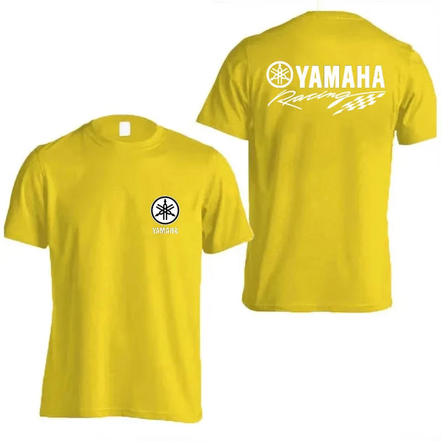 Yamaha Motorcycle Racing Short Sleeve T-Shirt round Neck 100% Pure Cotton Casual Fashion Top for Men And Women