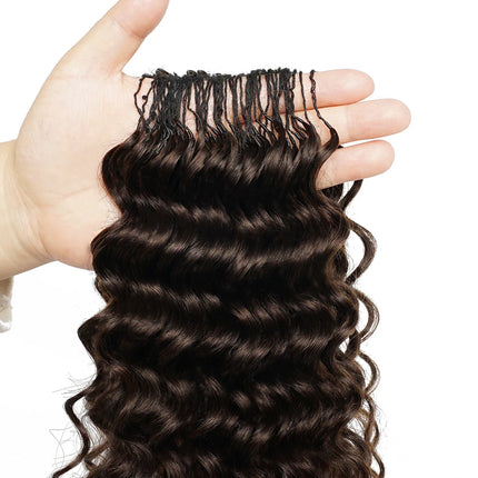 #30 Colored 100% Human Hair for Highlight Miracle Knots Crochet Deep Wave Feather Crochet Boho Braids Wavy Bulk Hair Extensions