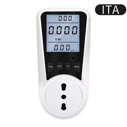 220V Digital Wattmeter AC EU Power Meter LCD Electricy Consumption Meter Socket Wattage Kwh Energy Test FR US BR Power Analyzer