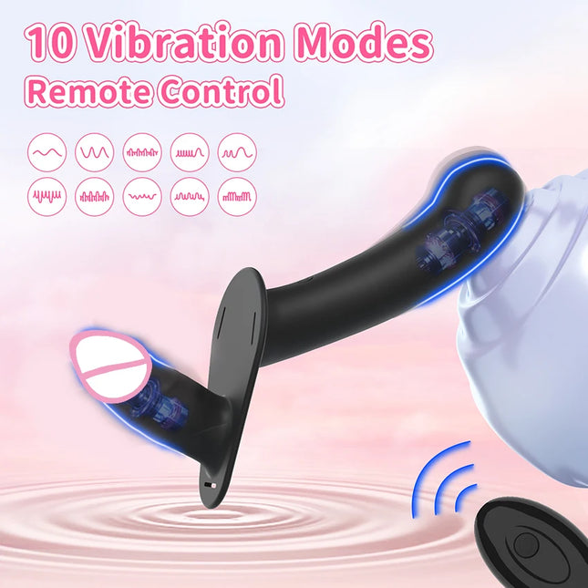Remote Strap On Double Head Penetration Dildo Vibrator for Lesbian Wearable G-Spot Vagina Massager Sex Toys Adult Products 18+