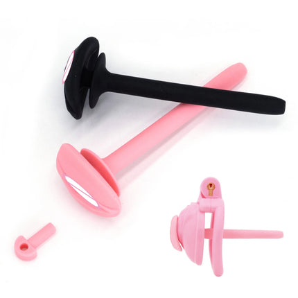 Soft Catheter Chastity Cage Accessories Male CB Lock Silicone Urine Plug Disassembly SM Pseudo Female Lock Sex Toys