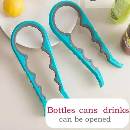 1 Pc Multifunction 4 In 1 Jar Opener, Jar Clamp, Lid Opener, Can Opener, Bottle Opener For Arthritic Hands And Weak Hands, Suita