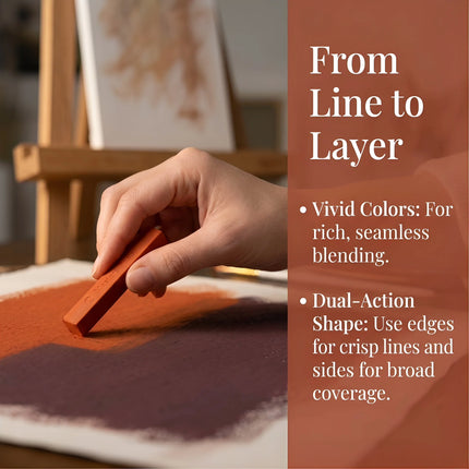 Marie's Color Chalk 12/24/36/48 Colors Chalk Painting Pink Professional Pastel Stick Brush Board Newspaper Painting Supplies