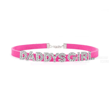 Sexy Gothic DADDYS GIRL Letters Choker Necklace Women DIY Custom Name Collar Chocker Jewelry Necklaces Customized Products Gift