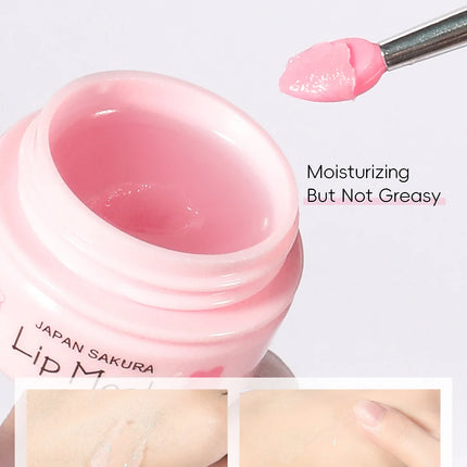 LAIKOU Sakura Lip Mask 8g - Overnight Hydrating Balm, Anti-Aging Plumping & Repair | Smooth Fine Lines, Dryness Treatment