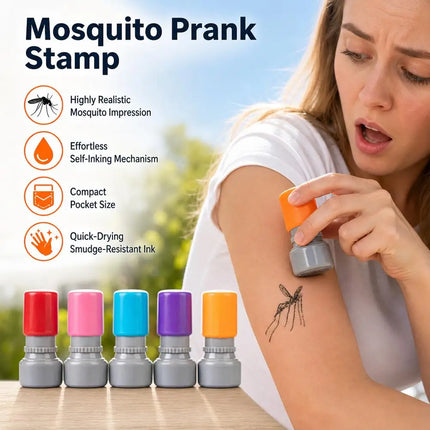 Funny Mosquito Stamps Prank Mosquito Black Ink Stamps Self-ink Stamps Mosquito Stamps Seal Scrapbooking DIY Painting Photo Decor