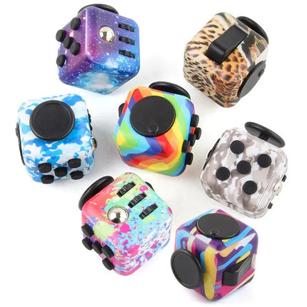 Creative Solid Color Fidget Dice handheld cube Release Stress Autism Anxiety Adult Kids Relief Anti-Stress finger children toys