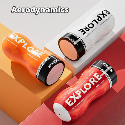 Male Masturbator Aircraft Cup Realistic Vagina Anal Vacuum Sucking Soft Pocket Pussy Adult Sex Toys for Men 18+