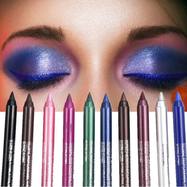 1Pc 14 Colors Eyeshadow Pen Multifunctional Highlighter Pearl Glitter Eyeliner Gel Eye Makeup Pen Monochrome Highlighter