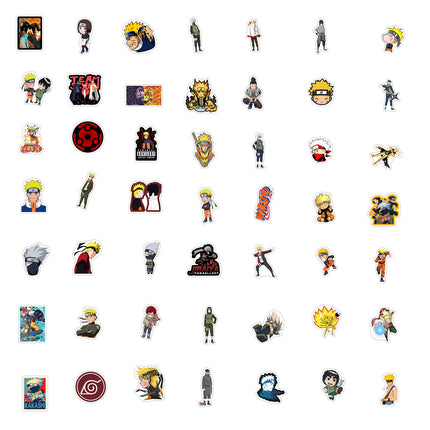 50/100PCS Naruto Anime Sasuke Decals Graffiti Stickers Phone Guitar Laptop Notebook Suitcase Waterproof Sticker Kids Toys