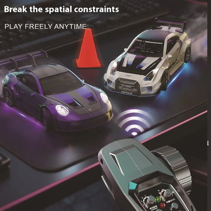 Macro Star D43 Full Proportion Remote Control Drift Car 1:43 Scale Alloy Gyro Four-Wheel Drive Flat Run Luminous Toy Model
