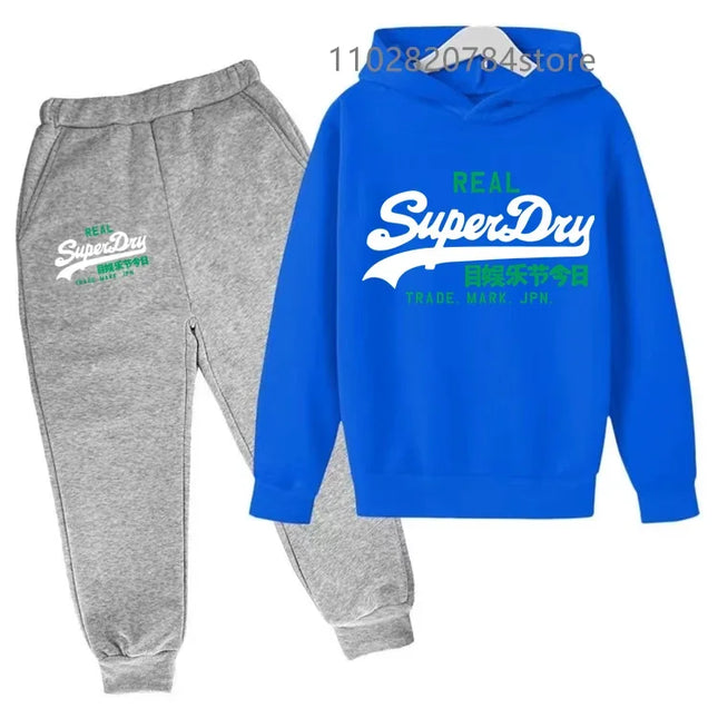 Spring Kids AutumnTrend Casual Tracksuits 3-14 Years Boys and Girls Hoodie+Pants 2pcs Suits Children Daily Clothes Sets
