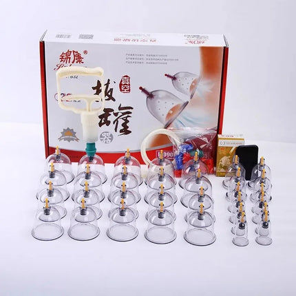 32 Pcs Professional Vacuum Cupping Cup Body Massager Suction Cups Set Back Massage Relaxed Detox Anti Cellulite Therapy Healthy