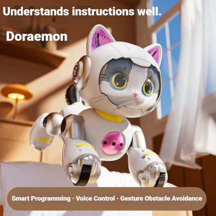 Y14 Remote Control Robot Pet 2.4 G AI Intelligent Programming Voice Controlled Smart Robot Cat Patrol Electronic Interactive Toy