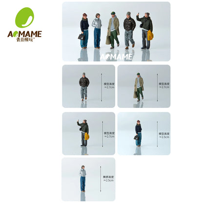 AFA 1/64 Scale Miniature Resin Figures Model Props Street Fashion People Diorama Scenery Accessories for Matchbox Tomica Diecast