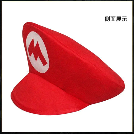 Super Mario Children Hat Peaked Cap Mario Bros Cosplay Prop Dress Up Supplies Hot Game Cute Caps Party Favors Kid Birthday Gift