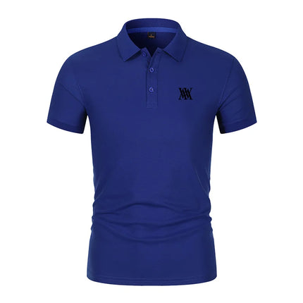 Men's anti-pilling polo shirt with flip collar, casual business fashion, slim fit polo shirt, new for summer 2026
