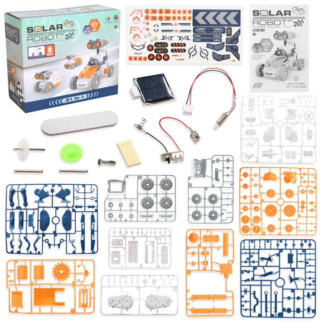 21 IN 1 STEM Solar Robot Kit Toy Boy Girl DIY Building Science Experiment Kids Building Electric Solar Robots Toys Birthday Gift