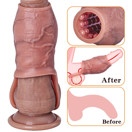 Man Dick Enlargement Semen Lock Ring For Men Delayed Ejaculation Soft Silicone Penis Sleeve Hollow Cock Ring Adult 18+ Sex Toy