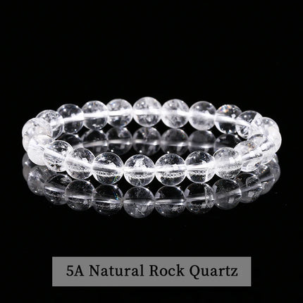 JD 6 8 10mm Natural Stone Beaded Bracelet Obsidian Fluorite Quartz Jasper Healing Beads Bangles Women Men Stretch Yoga Jewelry