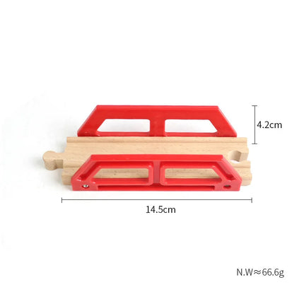 33style DIY Wooden Train Rail Tracks Accessories Wood Railway Track Parts Fit For All Wood Track Toy Christmas Birthday kid Gift
