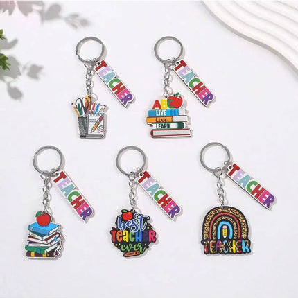 5pcs Teacher Appreciation Keychains For Adults Back To School Gifts