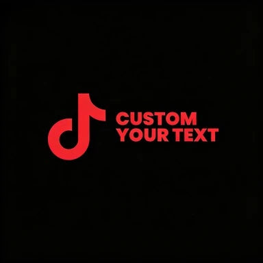Personalized Car Sticker with TikTok Name PVC Iridescent Waterproof Auto Decal Free Design Service