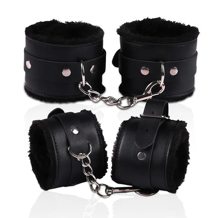 Sexy Toys Couple Bondage Equipment Fur Handcuffs Adult Games RolePlay Slave Tying Prop Soft Leather Whips Exotic Accessories 18+