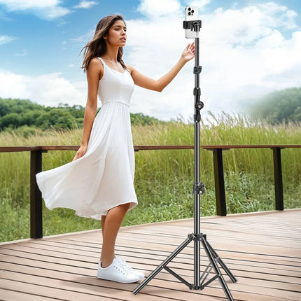 Phone Tripod Adjustable Horizontal Overhead Tripod for Filming Video Recording Live Stream