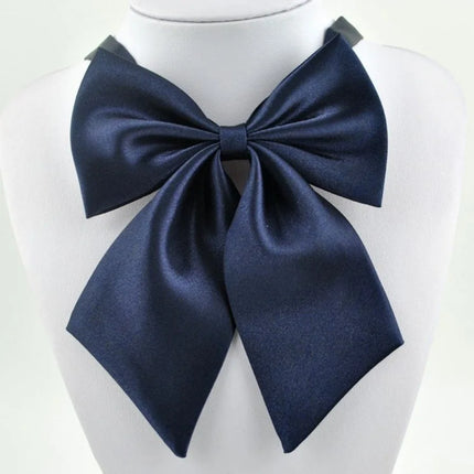 Solid Color Bright Collar Flower for Girls College Style No Hand Knotting Student Uniform Bow Tie Simple Daily Shirt Accessories