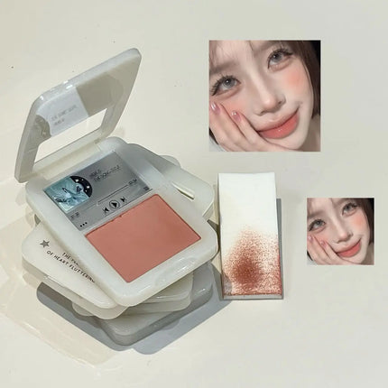 Matte Blusher Palette Soft Silky Cheek Natural Facial Rouge Plate Mashed Potato Lasting Nude Low Saturation Powder Blusher Disk